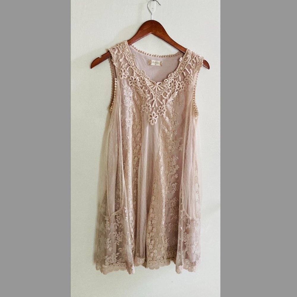 Altar'd State Mini Lace Mauve Dress Size Small